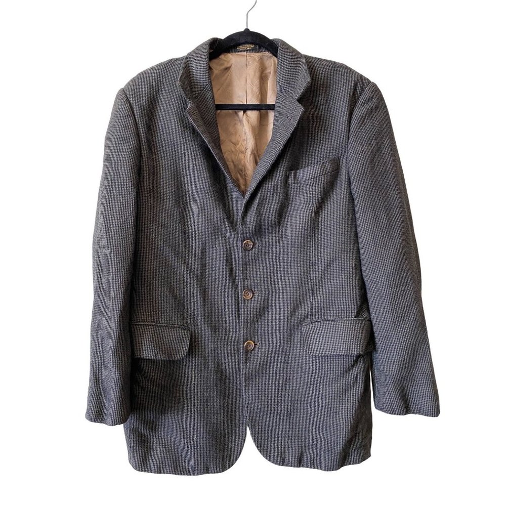 OSCAR DE LA RENTA Men's Long Sleeve Button-Down Coats Gray Size 42L